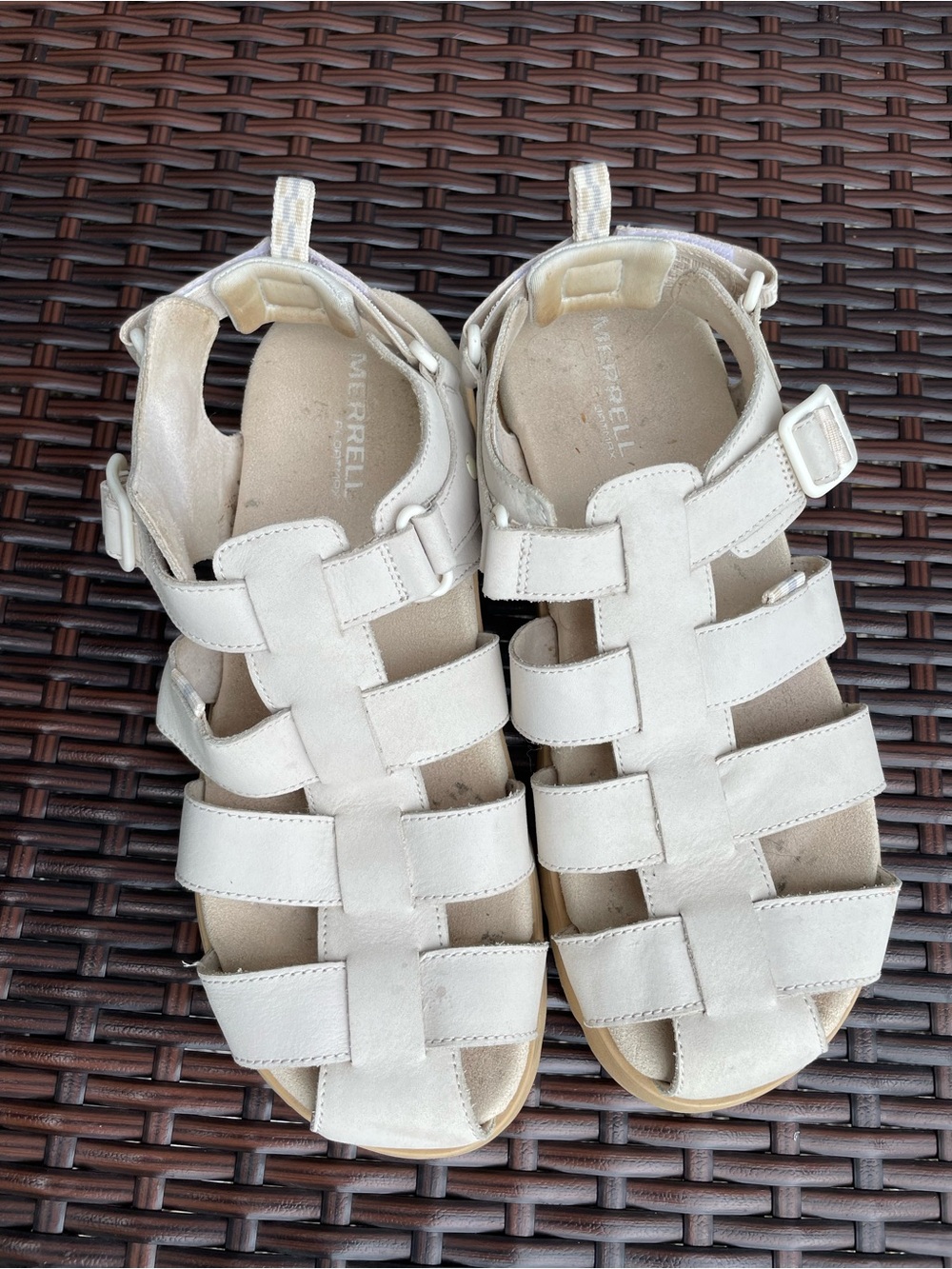 Merrell Kids Beige Closed-Toe Strappy Sport Sandals
